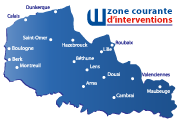 zone courante d'interventions : nord pas de calais